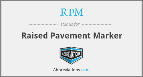 What does raised pavement marker stand for?